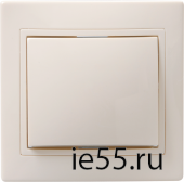 ВС10-1-0-Км Выкл. 1кл 10А керам. КВАРТА крем. IEK