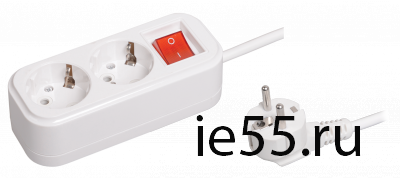 Удлинитель У02В 2 места 2Р+РЕ/5.0 метра 3х1мм2 16А/250В CLASSIC IEK