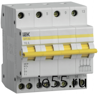 Выключатель-разъединитель трехпозиционный ВРТ-63 4P 16А IEK