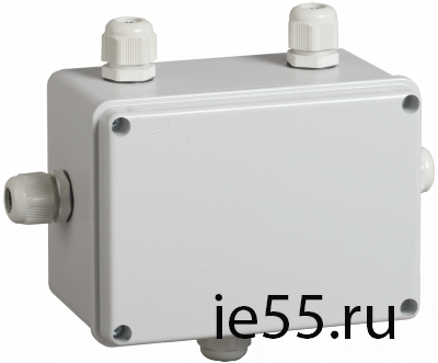 Коробка КМ41331 распаячная для о/п 150х110х85 мм IP55 (RAL7035, гермовводы PG11 5 шт)