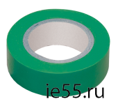 Изолента 0,13х15 мм зеленая 10 метров ИЭК