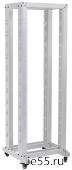 ITK 19" двухрамная стойка, 47U, 600x600, на роликах, серая