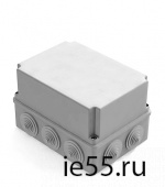 Коробка распаячная для наружного монтажа, 10 гермовводов, 190х140х120мм, IP55 серая (CHIN 101003313