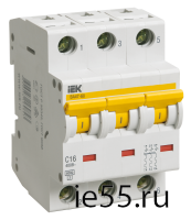 Автоматический выключатель ВА 47-60 3Р 50А 6 кА  х-ка B IEK
