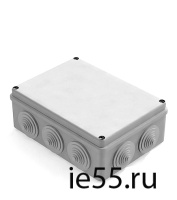 Коробка распаячная для наружного монтажа, 10 гермовводов, 190х140х70мм, IP55 серая (CHINT 101003311