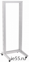 ITK 19" однорамная стойка, 47U, 600x600, на роликах, серая