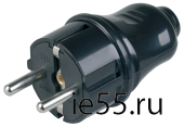ВПп10-02-Ст Вилка разборная прямая с з/к 16А черная