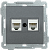 РК10-2-Б Розетка 2-ая комп. RJ45 Cat5e BOLERO антрацит IEK