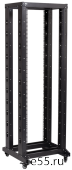 ITK 19" двухрамная стойка, 42U, 600x600, на роликах, черная