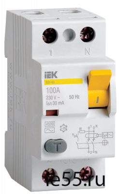 УЗО ВД1-63 2Р100А 300мА ИЭК