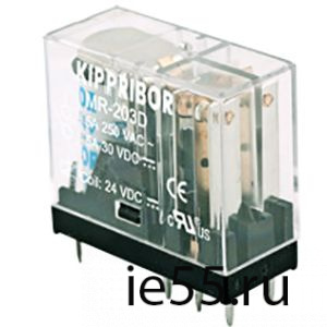 Реле промежуточное MR-202D 2-конт., 12 VDC, 5А при 250V