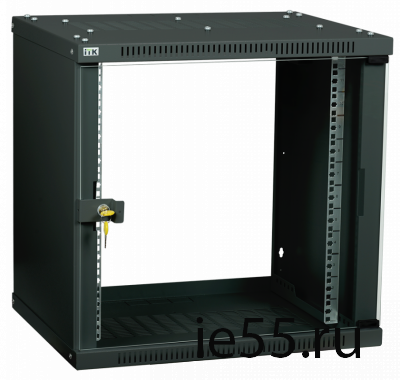 ITK Шкаф LINEA WE 9U 600x650мм дверь стекло черный