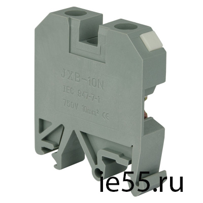 Зажим клеммный(наборный) на DIN-рейку JXB - 4 мм  ЭН (50шт.)