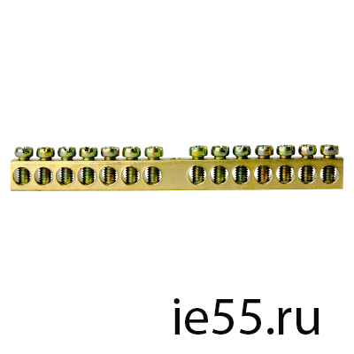 Шина нулевая TS-0609C 6*9  14 ways без изолятора