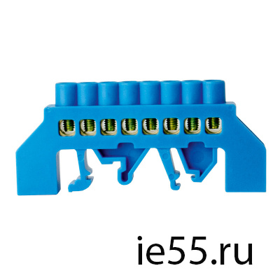 Шина TS-0609K 6x9  8 ways нулевая в изоляторе ЭНЕР