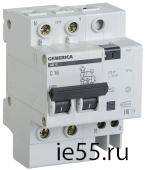 Диф.автомат АД12 2Р 10А 30мА GENERICA