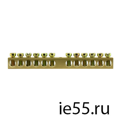 Шина нулевая TS-0609C 6*9  12 ways без изолятора
