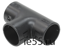 Тройник открывающийся TI32G IEK черный (5 шт/комп)