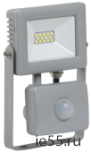 Прожектор СДО 07-10Д светодиодный серый с ДД IP44 IEK
