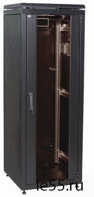 ITK Шкаф сетевой 19" LINEA N 38U 600х1000 мм стеклянная передняя дверь черный