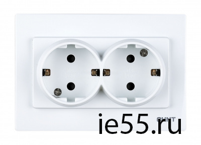 2-местная розетка без заземляющего контакта 16А 250В (CHINT)