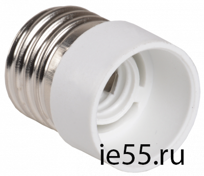 ПР27-14-К02 Переходник пластик, Е27-Е14, белый, индивидуальный пакет, IEK