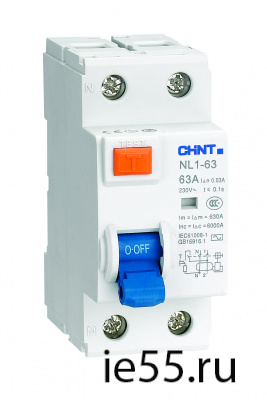 Устройство защитного отключения(УЗО) NL1-100 S 2P 63A 300mA 10kA тип AC (R) (CHINT)