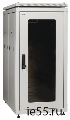 ITK Шкаф сетевой 19" LINEA N 24U 600х1000 мм стеклянная передняя дверь серый