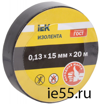 Изолента 0,18х19 мм черная 20 метров IEK