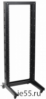 ITK 19" однорамная стойка, 32U, 600x600, на роликах, черная