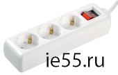 Удлинитель У03К-выкл. 3 места 2Р+PЕ/1,5 метра 3х1мм2 16А/250 IEK