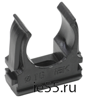 Держатель с защёлкой CF16 IEK черный (10 шт/комп)