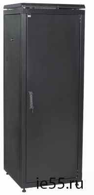 ITK Шкаф сетевой 19" LINEA N 24U 600х600 мм металлическая передняя дверь черный