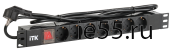 ITK PDU 7 розеток нем. ст, с LED выкл,1U, шнур 2м вилка нем