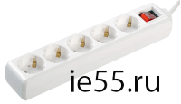 Удлинитель У05К-выкл. 5 мест 2Р+PЕ/3метра 3х1мм2 16А/250 IEK