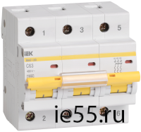 Автоматический выключатель ВА 47-100 3Р 50А 10 кА  х-ка С ИЭК