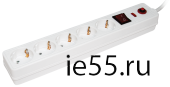 Сетевой фильтр СФ-05К-выкл. 5 мест 2Р+РЕ/5метров 3х1мм2 ИЭК