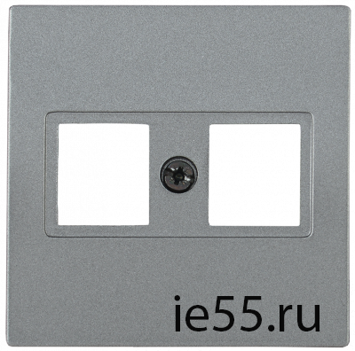 НК45-2-БА Накладка 2-ая комп. RJ45 Cat5e BOLERO антрацит IEK
