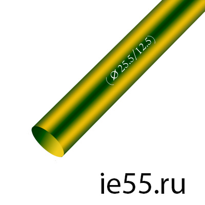 Термоусадочная трубка d. 30,0 жел/зел (25 м./уп)
