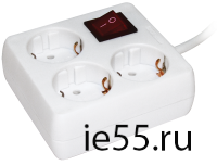 Удлинитель У-С03К-выкл. 3 места 2Р+PЕ/3метра 3х1мм2 16А/250 IEK